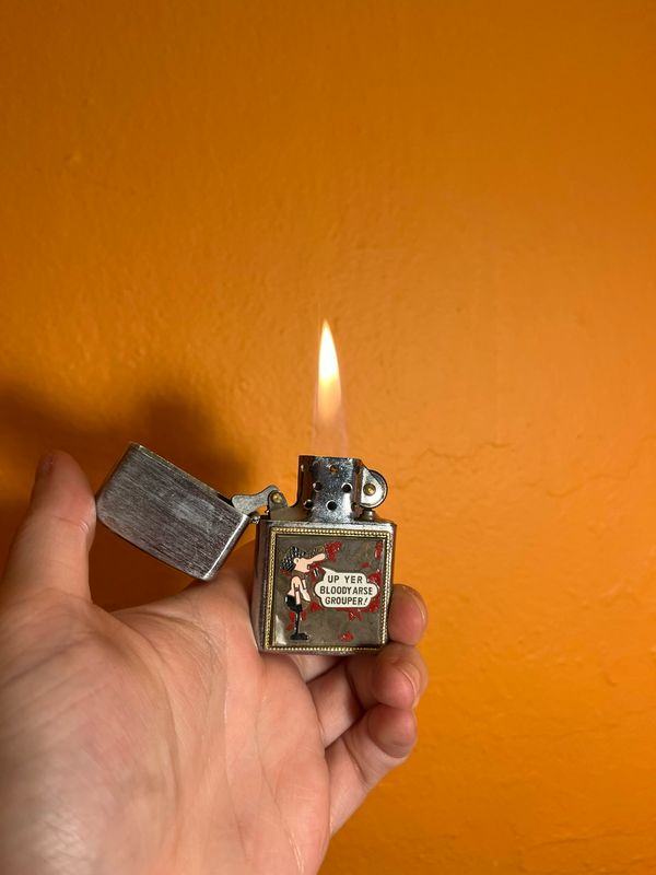 Up Yer Bloody Arse Vietnam War Era Military Flip Top Lighter