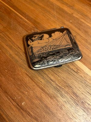 1934 Chicago Centennial Silver Plated Cigarette Case