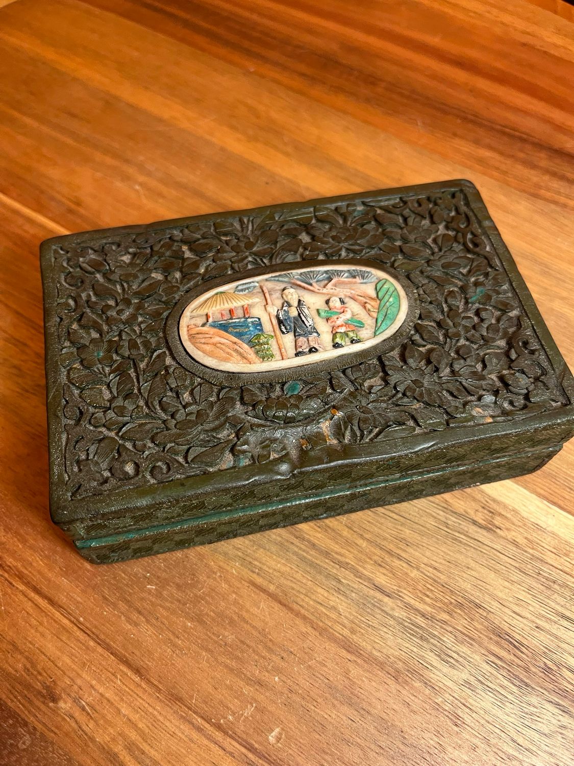 Carved Wooden Chinese Box