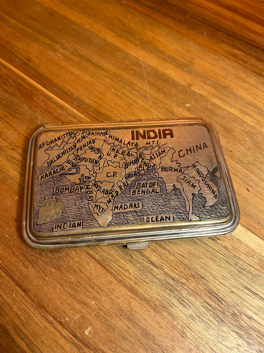 Indian Cruise Souvenir Cigarette Case