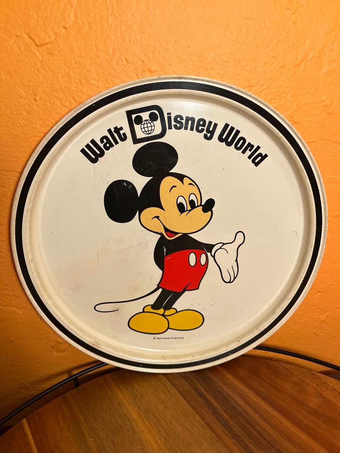 1970s Walt Disney World Mickey Mouse Metal Tray
