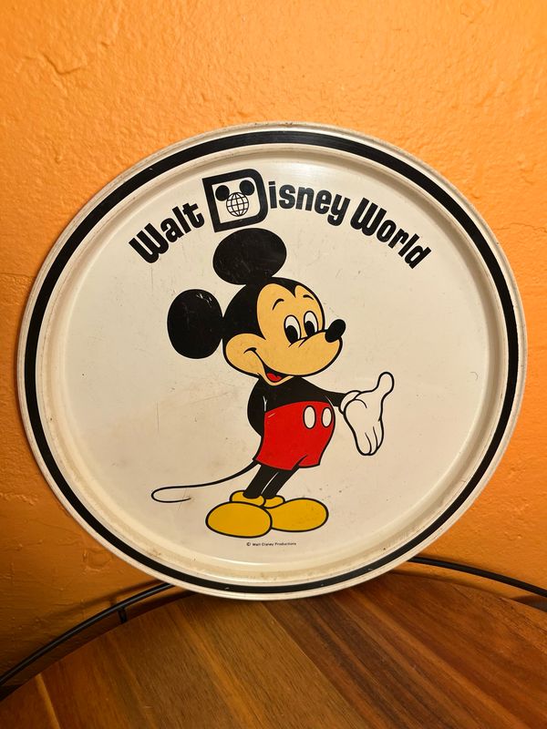 1970s Walt Disney World Mickey Mouse Metal Tray