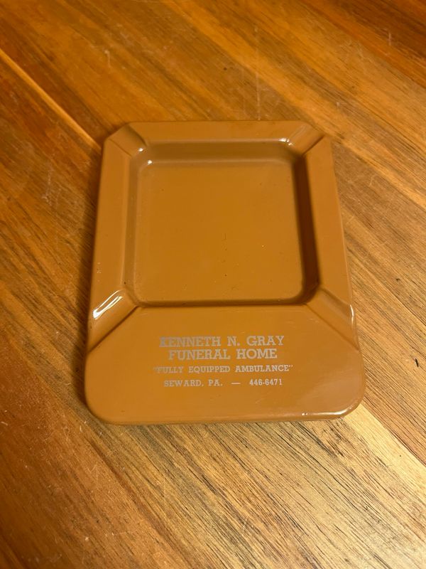 Kenneth N Gray Funeral Home Seward PA Ashtray