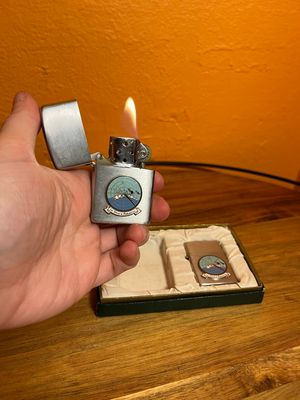 In Omnia Paratus 720th AC &amp; W Sq Middleton Island Alaska Vulcan Flip Top Lighter Set