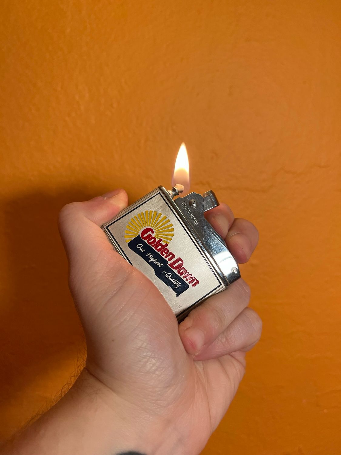 Golden Dawn Flat Ad Lighter