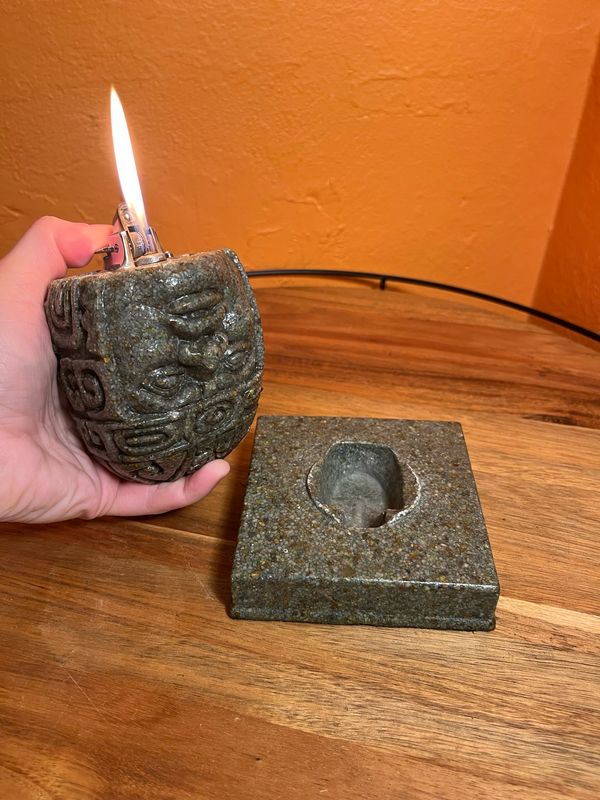 Olmec Head Table Lighter