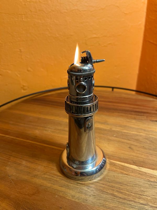 Chrome Lighthouse Table Lighter