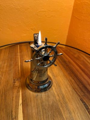 Customized 1946 ‘Patsy’ Ship’s Wheel Table Lighter