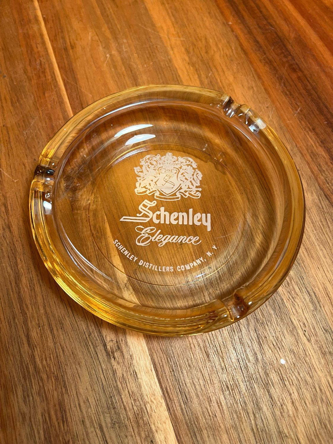 Schenley Elegance Distilling Glass Ashtray