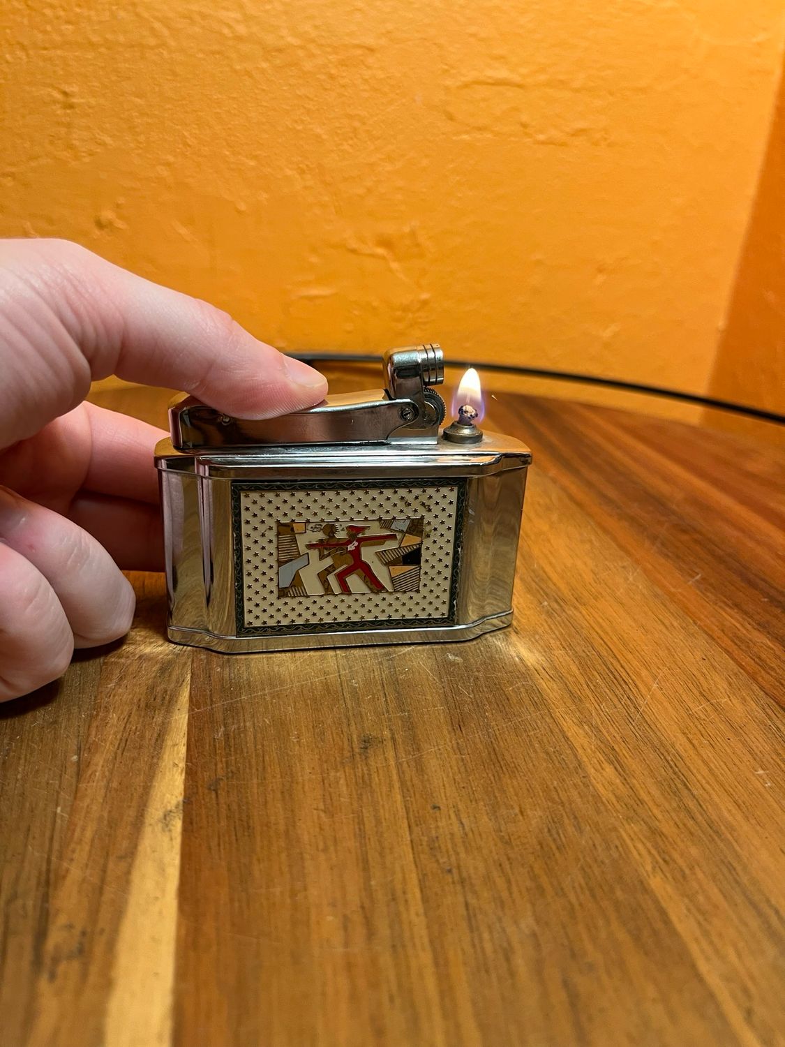 La Salle Ice Skaters Table Lighter