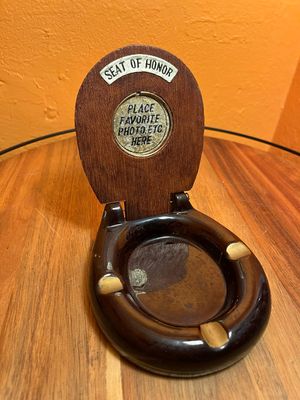 Toilet Seat Of Honor Humor Ashtray