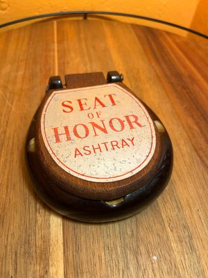 Toilet Seat Of Honor Humor Ashtray
