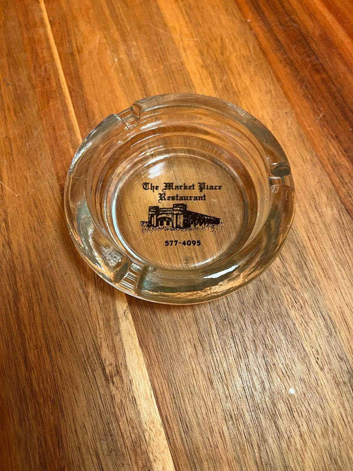 The Market Place Restaurant Glass Ashtray