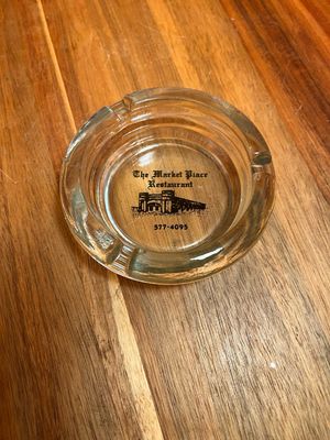 The Market Place Restaurant Glass Ashtray