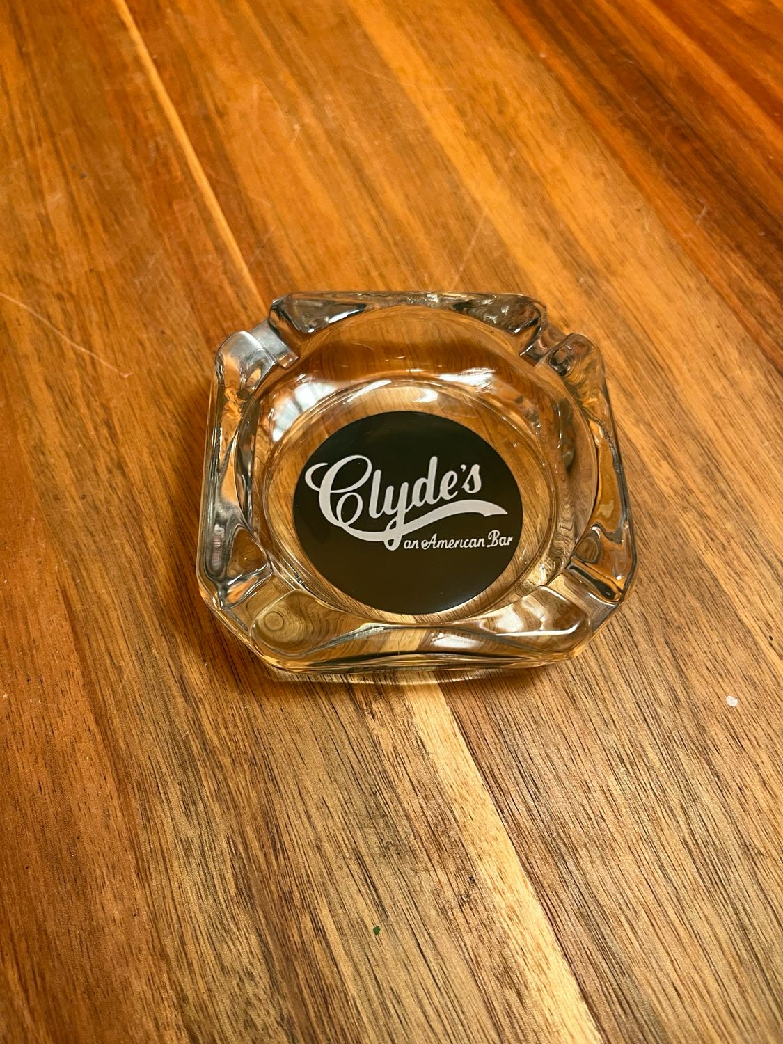 Clyde’s American Bar Glass Ashtray