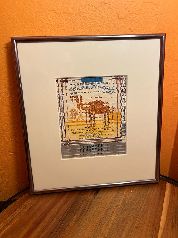 OOAK Camel Cigarette Carton Collage Framed Art