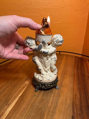 Worn Renaissance Putti Cupids Table Lighter