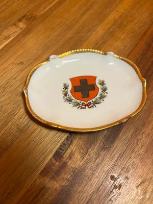 German Municipal Heraldic Shield Ceramic Ashtray