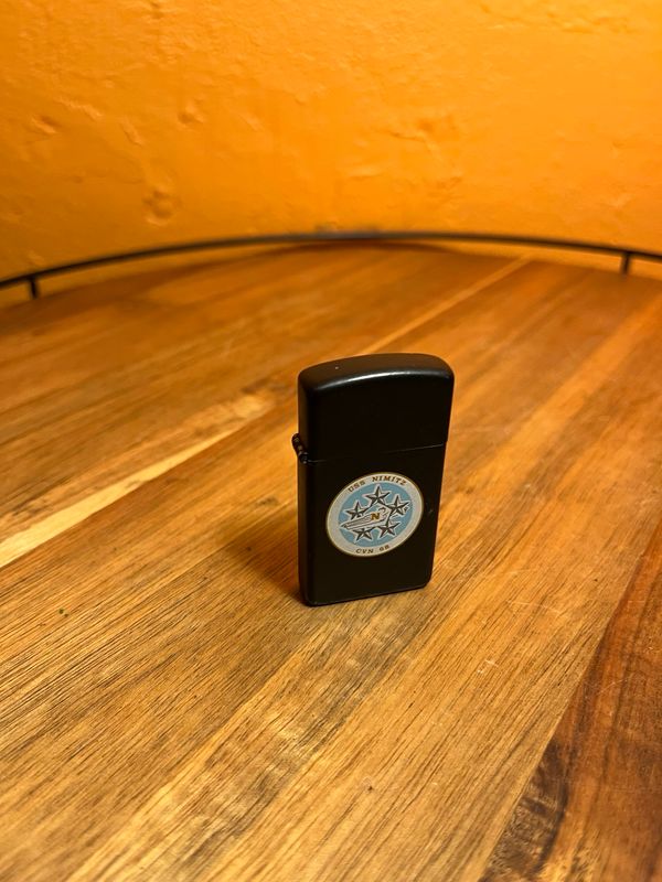 1985 USS Nimitz CVN 68 Military Zippo Slim Lighter