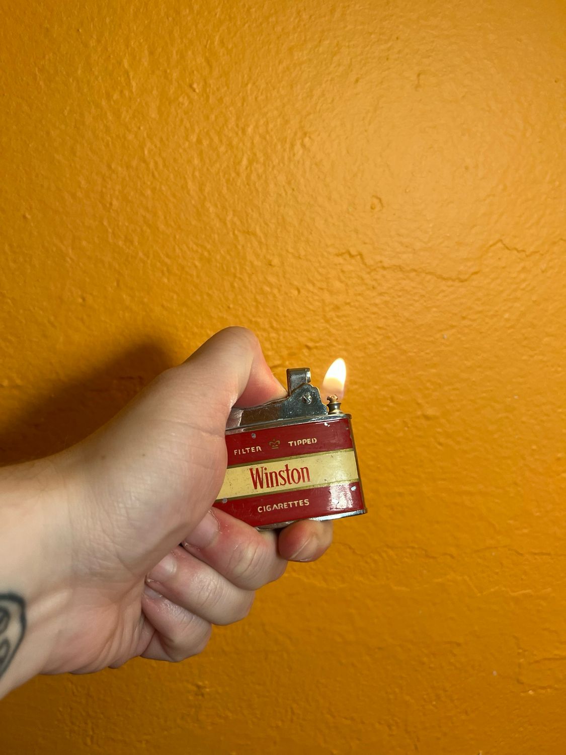 Winston Cigarettes Flat Lighter