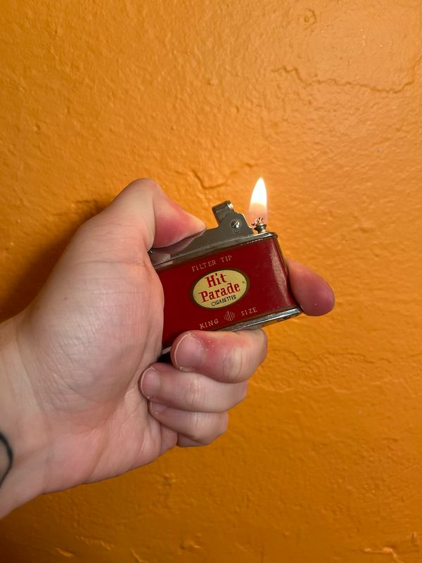 Hit Parade Cigarettes Flat Lighter