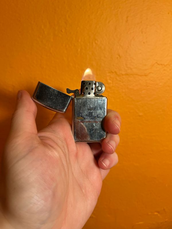 1968 Elliott Bros Steel Co Zippo Slim Lighter