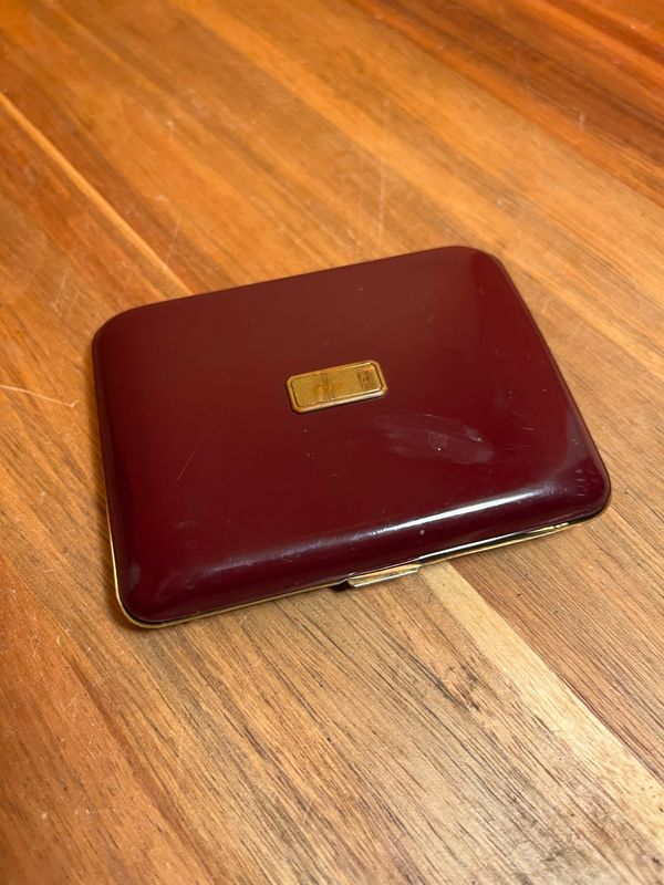 Elgin American Maroon Cigarette Case