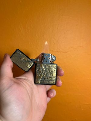 Teamed Victory Military Labor WWII US Propaganda Inspired Flip Top Lighter