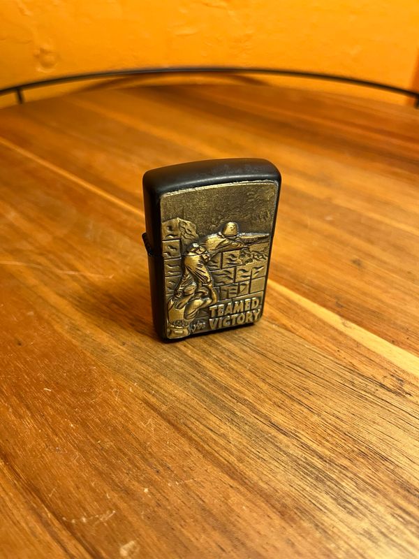 Teamed Victory Military Labor WWII US Propaganda Inspired Flip Top Lighter