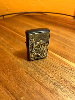 Teamed Victory Military Labor WWII US Propaganda Inspired Flip Top Lighter
