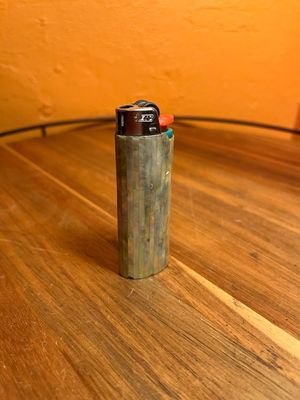 Mother Of Pearl Strips BIC Lighter Cover Sleeve