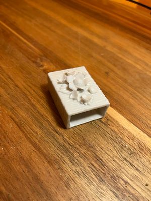 Milk Glass Floral Striker Matchbox Holder