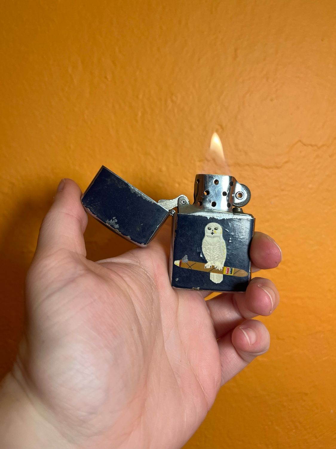 White Owl Flip Top Lighter