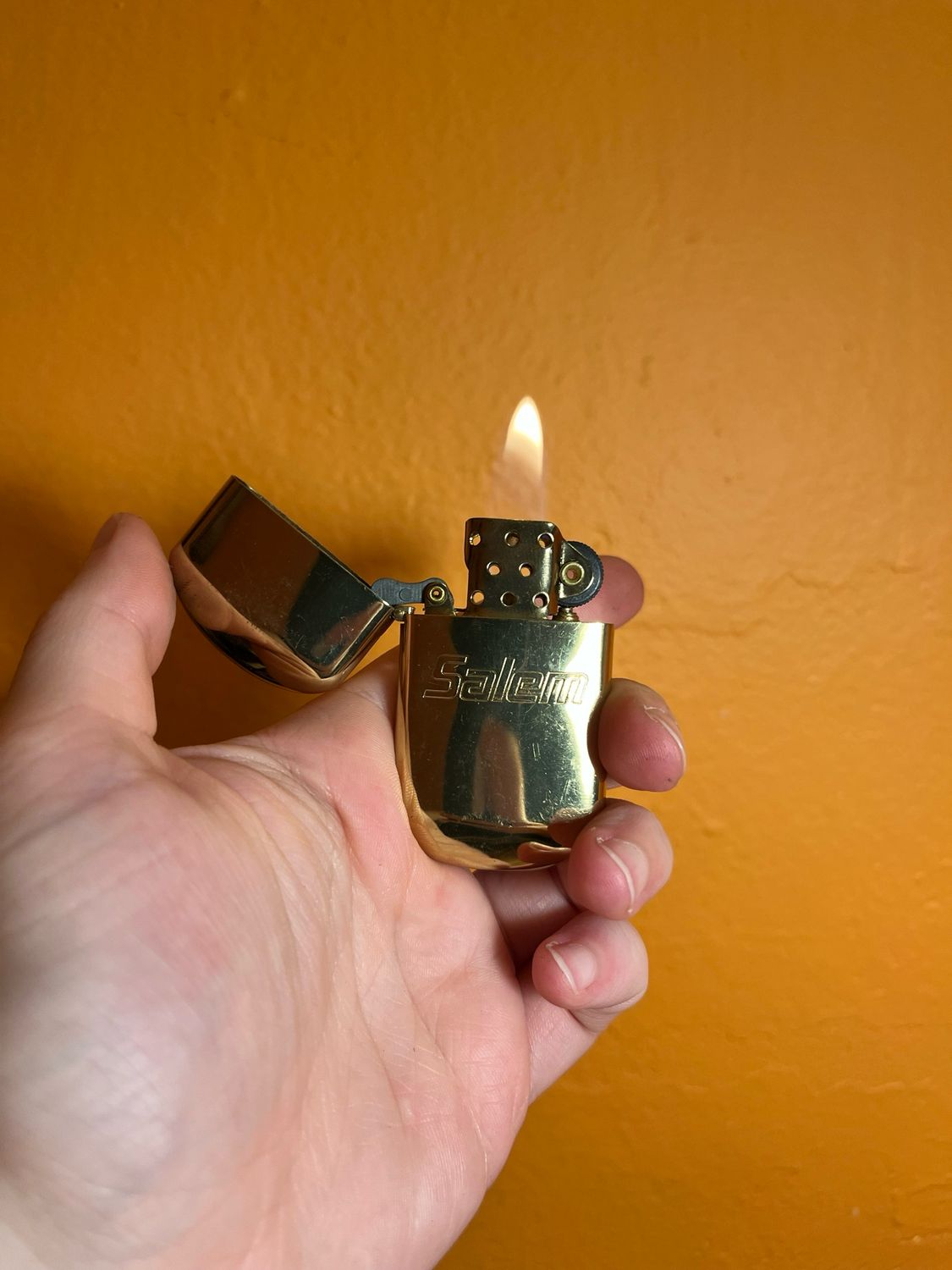 Salem Golden Flip Top Lighter