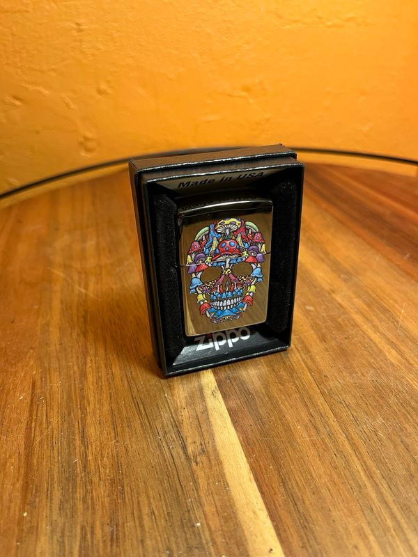 2022 Shroom Skull Sealed Unstruck Zippo Lighter