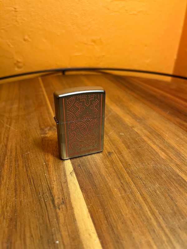 2022 Orange Paisley Sealed Unstruck Zippo Lighter