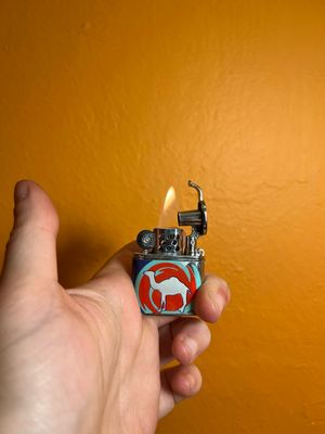 1990s Purple Camel Keychain Lighter