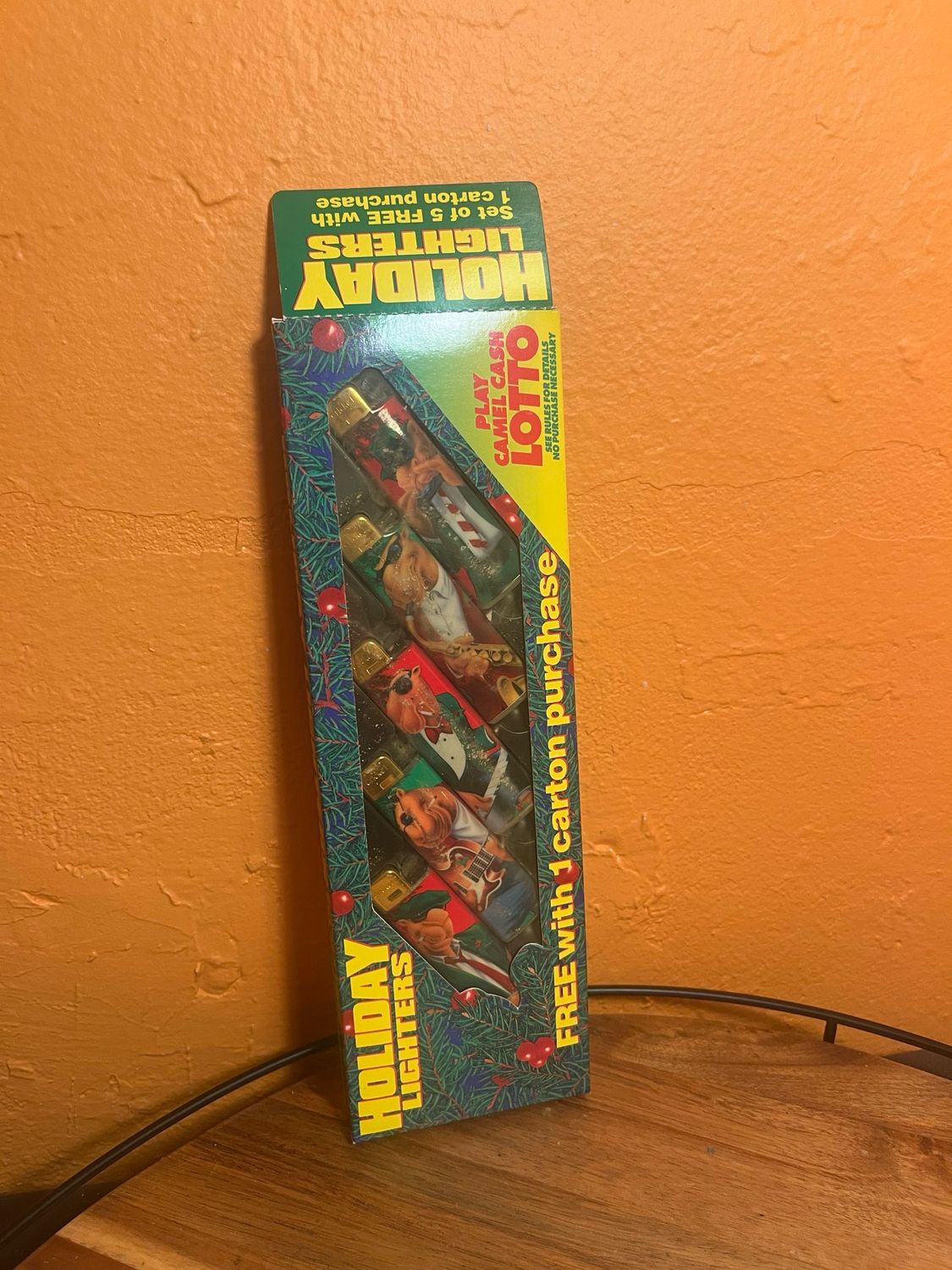 1990s Camel The Hard Pack Holiday Disposable Lighters Pack
