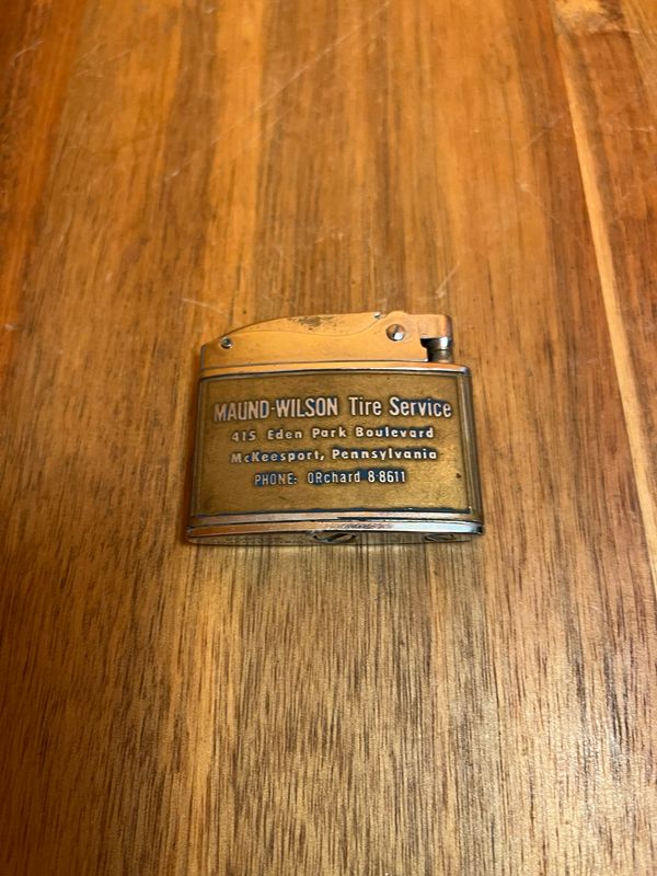 Maund-Wilson Tire Service McKeesport PA Flat Lighter