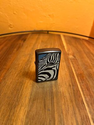 1994 Handpainted Barrett Smythe Zebra Zippo Lighter