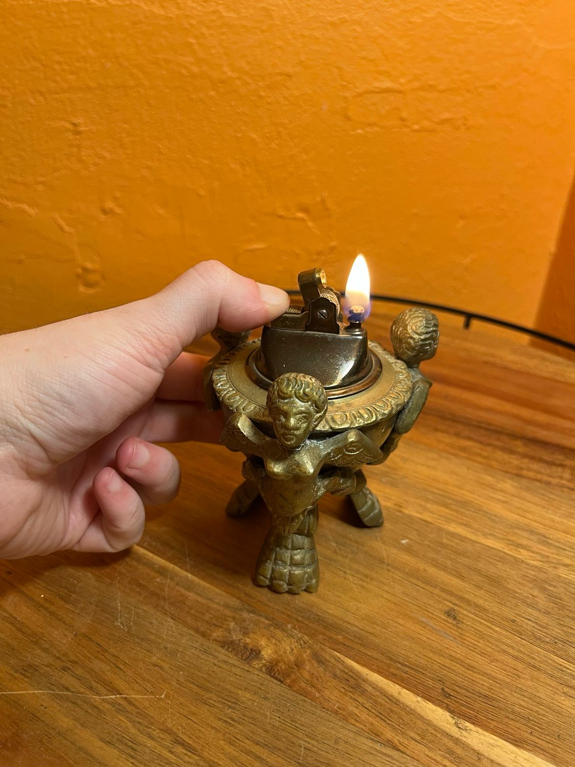 Italian Harpies Tripod Table Lighter