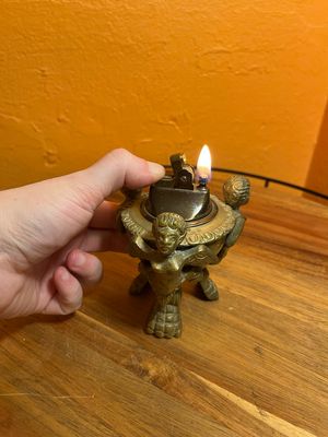 Italian Harpies Tripod Table Lighter