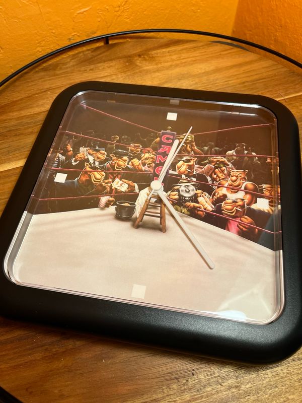 1990s Camel Smokin Joe Boxing Ring Clock