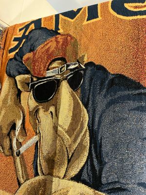 1990s Camel Smooth Character Billiards Throw Blanket
