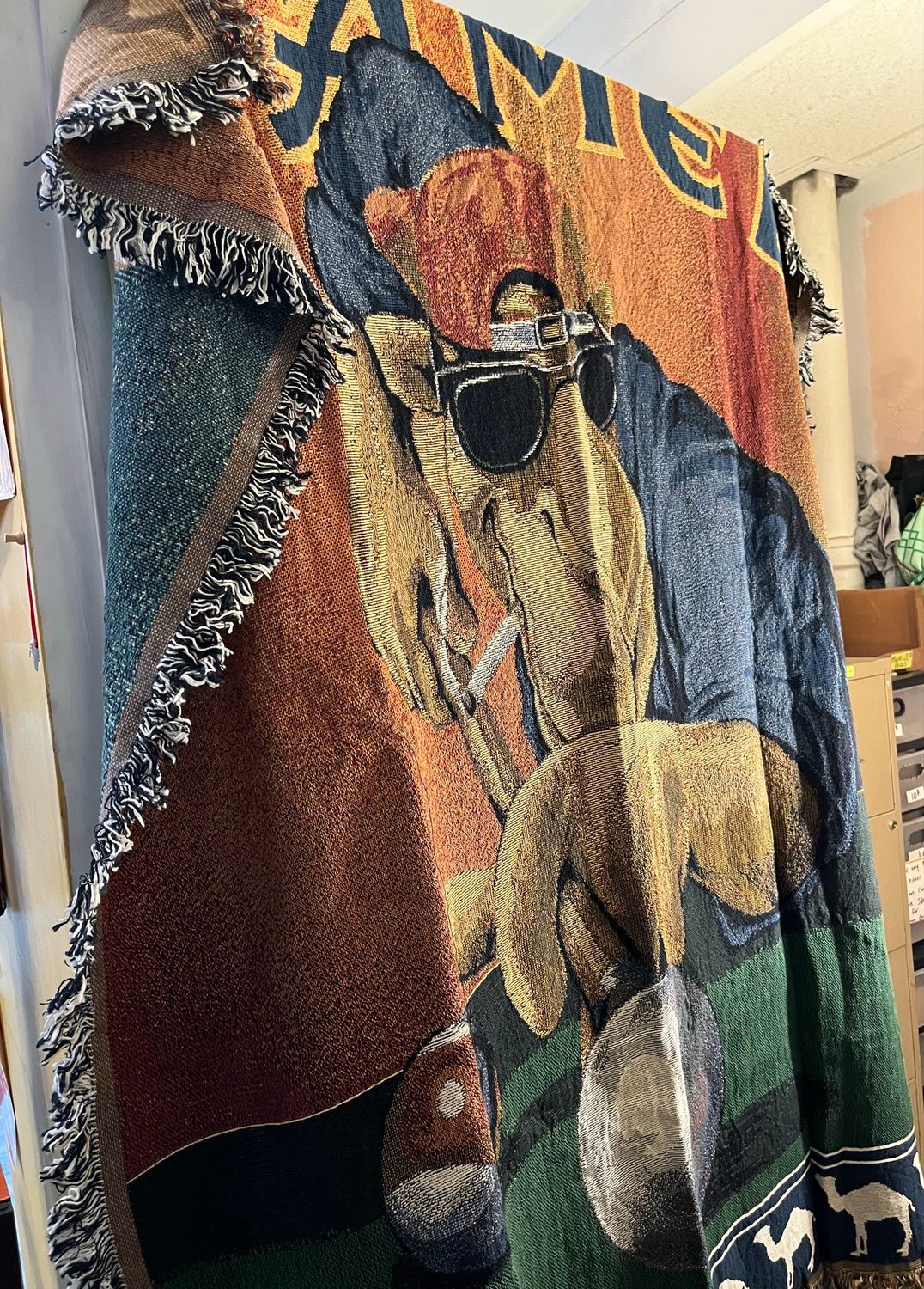 1990s Camel Smooth Character Billiards Throw Blanket