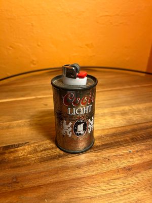 Coors Lite Can BIC Lighter Holder Table Lighter Base