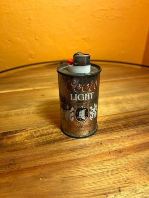 Coors Lite Can BIC Lighter Holder Table Lighter Base