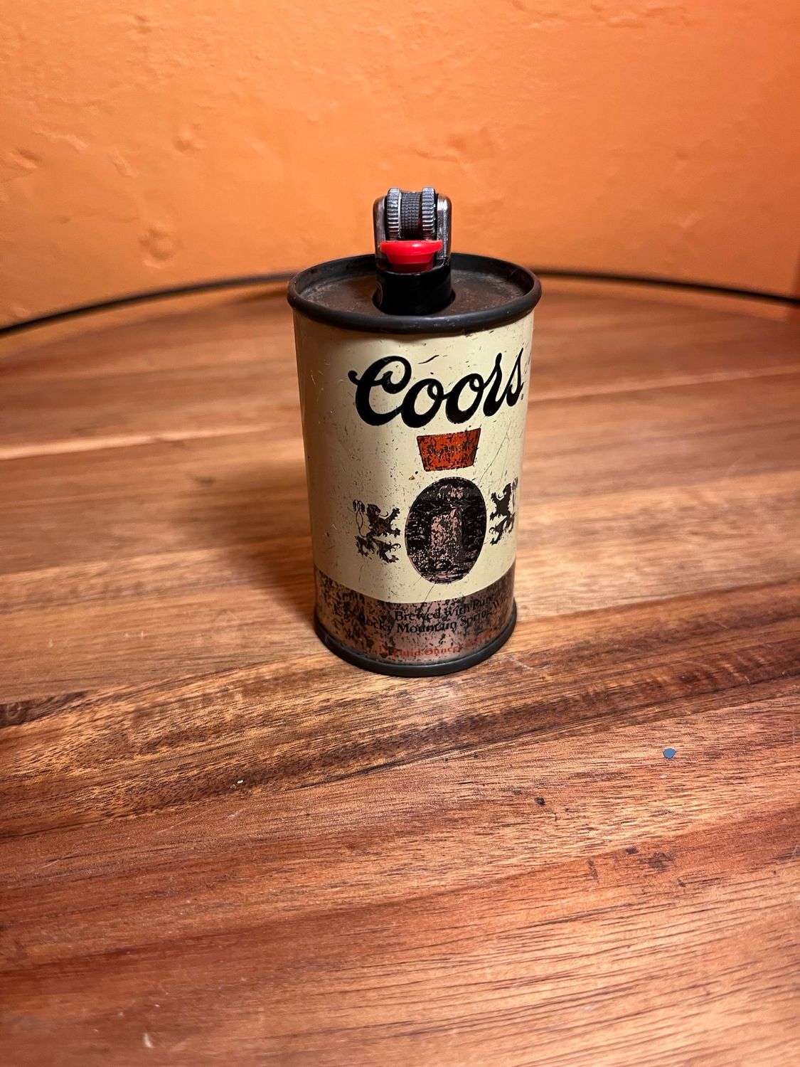 Coors Lite Can BIC Lighter Holde Table Lighter Base