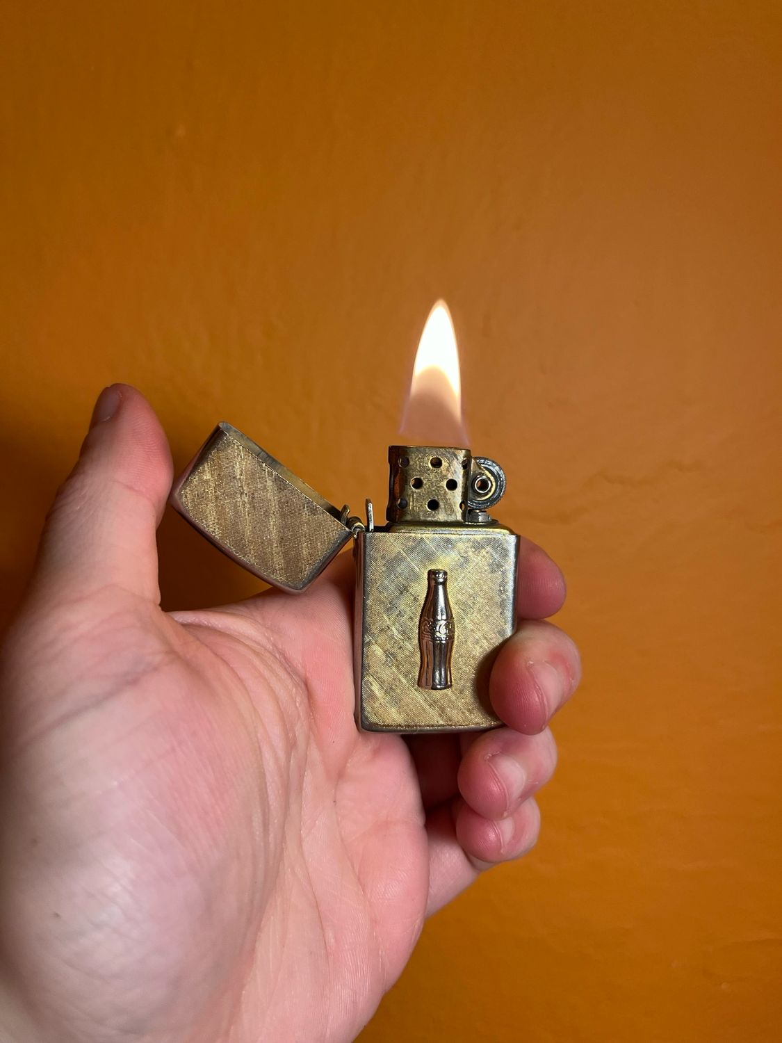 14k Gold Plated Drink Coca Cola Flip Top Lighter