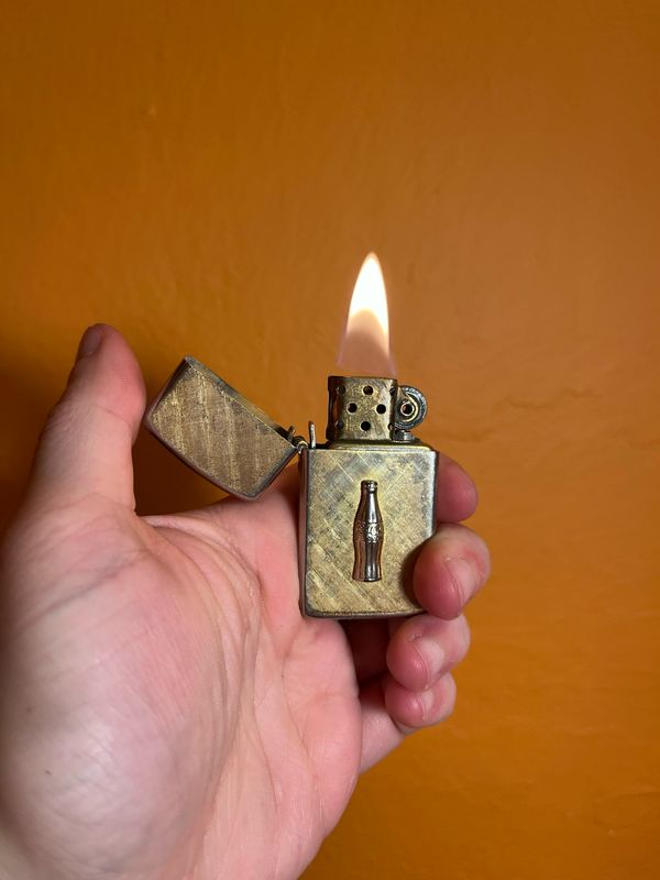 14k Gold Plated Drink Coca Cola Flip Top Lighter
